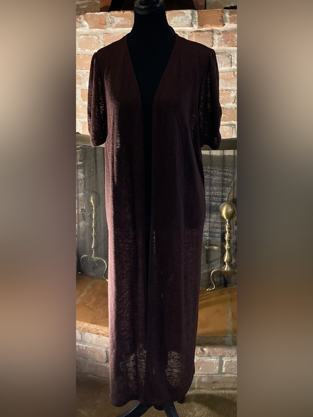 torrid Brown Knit Open-Front Cardigan
